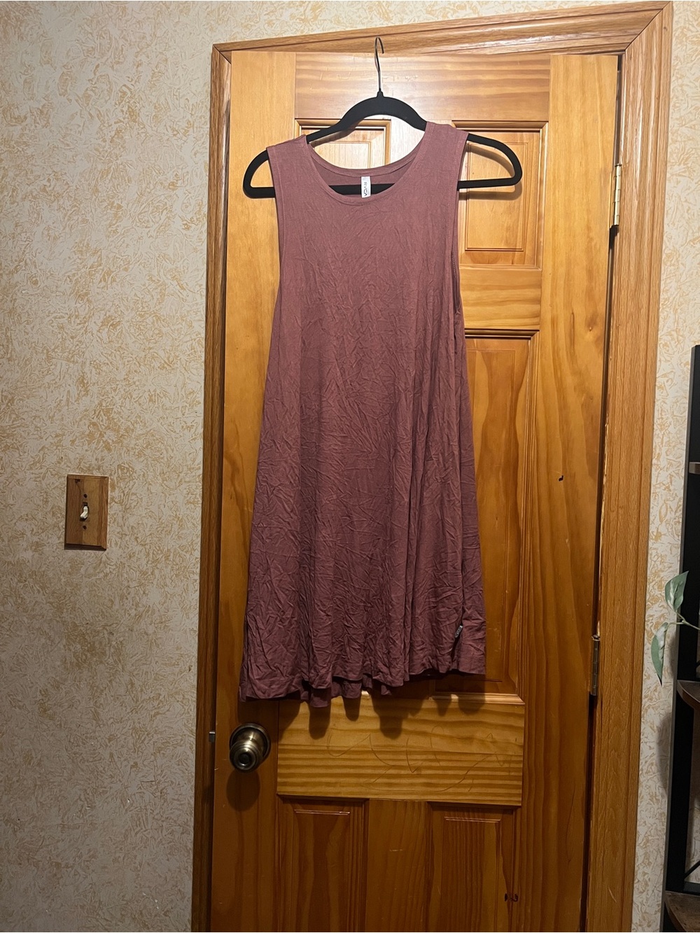 RVCA Scoop Neck Tank Dress in Dusty Rose